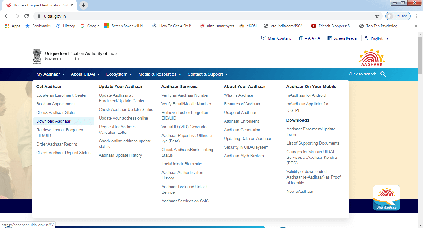 Download-Aadhaar