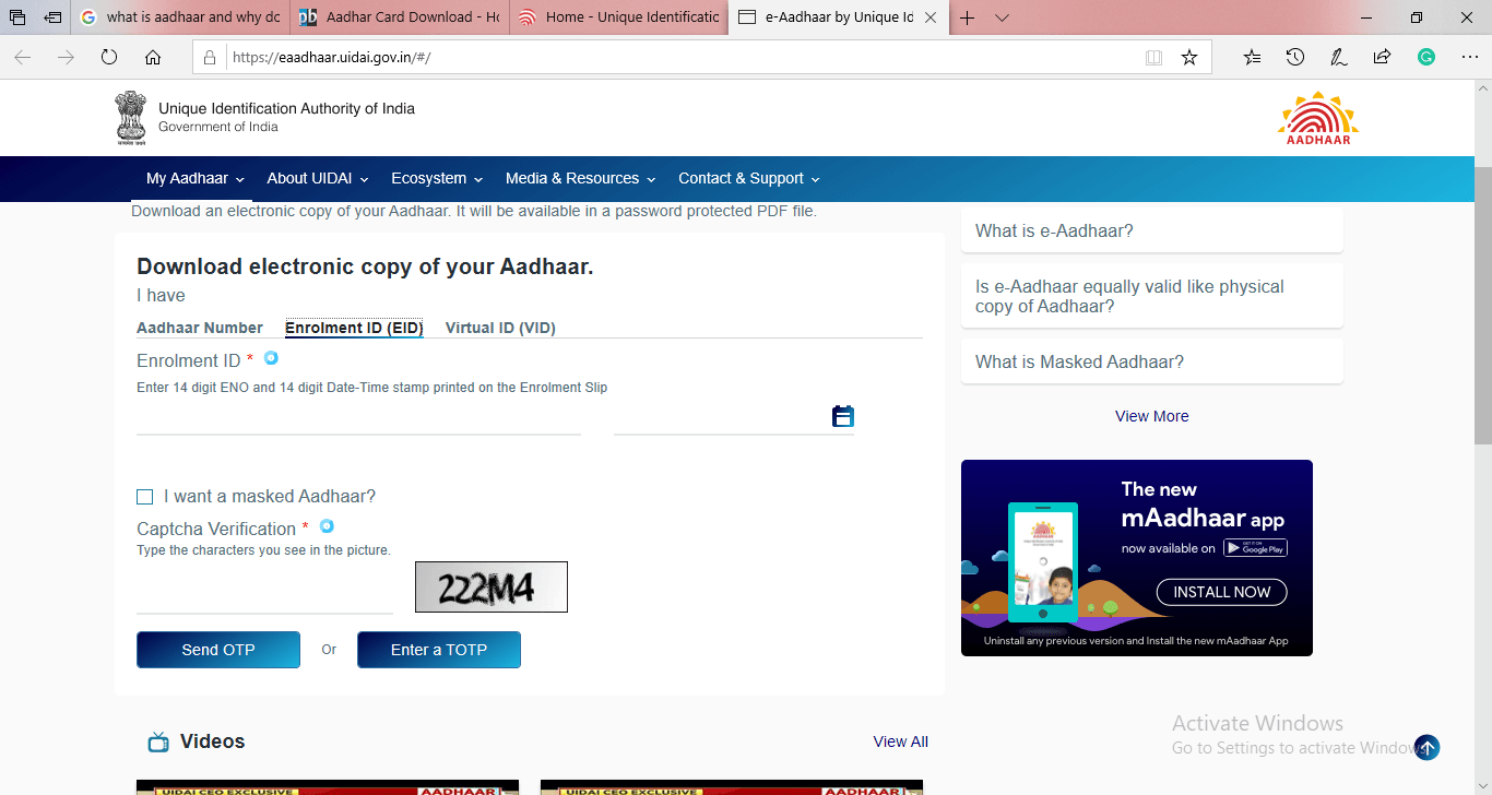 Aadhaar Enrolment Centre