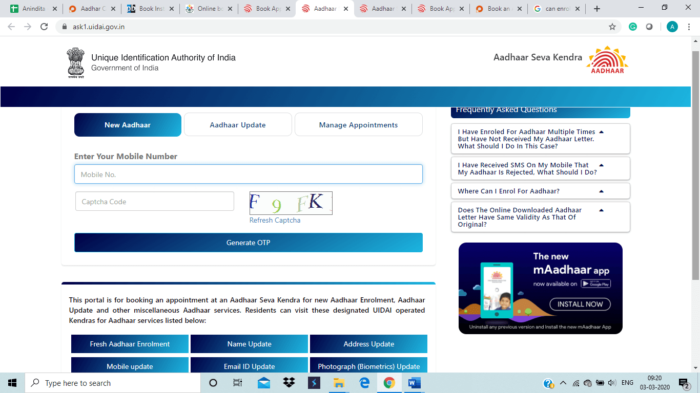 Aadhaar Update