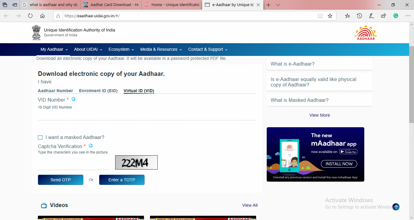 Virtual ID number
